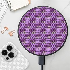 Pattern Seamless Design Decorative Hexagon Shapes Wireless Fast Charger(black)