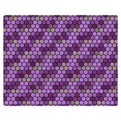 Pattern Seamless Design Decorative Hexagon Shapes One Side Premium Plush Fleece Blanket (medium) by Ravend