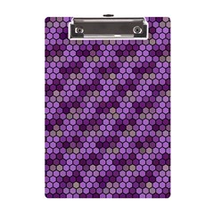 Pattern Seamless Design Decorative Hexagon Shapes A5 Acrylic Clipboard by Ravend