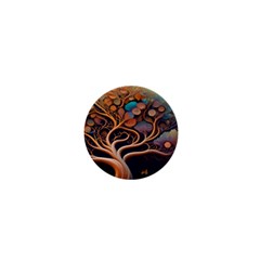 Trees Dream Art Intricate Patterns Digital Nature 1  Mini Buttons by Ravend