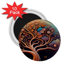 Trees Dream Art Intricate Patterns Digital Nature 2 25  Magnets (10 Pack)  by Ravend