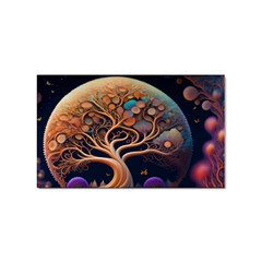 Trees Dream Art Intricate Patterns Digital Nature Sticker (rectangular) by Ravend