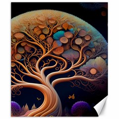 Trees Dream Art Intricate Patterns Digital Nature Canvas 20  X 24  by Ravend