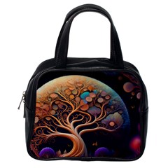 Trees Dream Art Intricate Patterns Digital Nature Classic Handbag (one Side) by Ravend