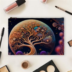 Trees Dream Art Intricate Patterns Digital Nature Cosmetic Bag (large) by Ravend