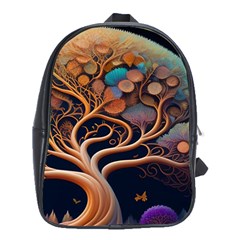 Trees Dream Art Intricate Patterns Digital Nature School Bag (xl) by Ravend