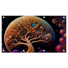 Trees Dream Art Intricate Patterns Digital Nature Banner And Sign 7  X 4  by Ravend