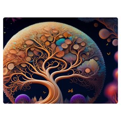 Trees Dream Art Intricate Patterns Digital Nature Premium Plush Fleece Blanket (extra Small)