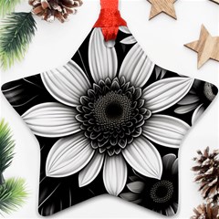 Sketch Flowers Art Background Photorealistic Ornament (star) by Ravend