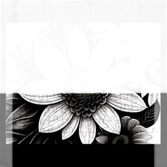 Sketch Flowers Art Background Photorealistic Rectangular Jigsaw Puzzl by Ravend