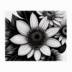 Sketch Flowers Art Background Photorealistic Small Glasses Cloth (2 Sides) by Ravend