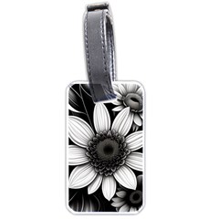 Sketch Flowers Art Background Photorealistic Luggage Tag (one Side) by Ravend