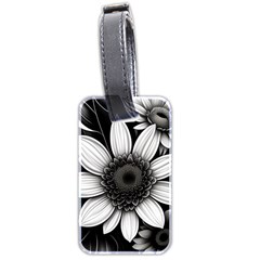 Sketch Flowers Art Background Photorealistic Luggage Tag (two Sides) by Ravend