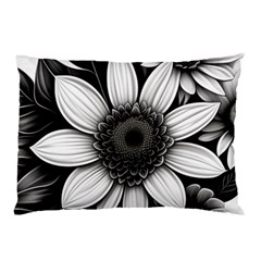 Sketch Flowers Art Background Photorealistic Pillow Case (two Sides) by Ravend