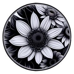 Sketch Flowers Art Background Photorealistic Wireless Fast Charger(black)