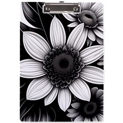 Sketch Flowers Art Background Photorealistic A4 Acrylic Clipboard by Ravend