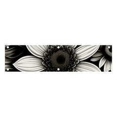 Sketch Flowers Art Background Photorealistic Banner And Sign 4  X 1  by Ravend