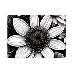 Sketch Flowers Art Background Photorealistic One Side Premium Plush Fleece Blanket (mini)