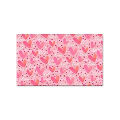 Valentine Romantic Love Watercolor Pink Pattern Texture Sticker (rectangular) by Ravend