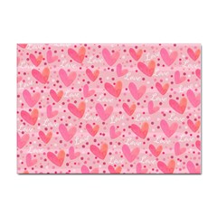 Valentine Romantic Love Watercolor Pink Pattern Texture Sticker A4 (100 Pack) by Ravend