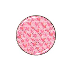 Valentine Romantic Love Watercolor Pink Pattern Texture Hat Clip Ball Marker (4 Pack) by Ravend