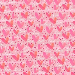 Valentine Romantic Love Watercolor Pink Pattern Texture Play Mat (square) by Ravend