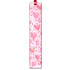 Valentine Romantic Love Watercolor Pink Pattern Texture Large Book Marks by Ravend