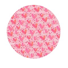 Valentine Romantic Love Watercolor Pink Pattern Texture Mini Round Pill Box (pack Of 5) by Ravend