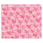 Valentine Romantic Love Watercolor Pink Pattern Texture One Side Premium Plush Fleece Blanket (Small) 50 x40  Blanket Front