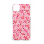 Valentine Romantic Love Watercolor Pink Pattern Texture iPhone 11 TPU UV Print Case Front