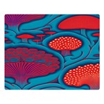 Vintage Ornate Mushroom Leafage Wallpaper One Side Premium Plush Fleece Blanket (Large) 80 x60  Blanket Front