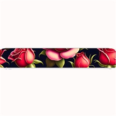 Roses Flowers Pattern Background Small Bar Mat by Ravend