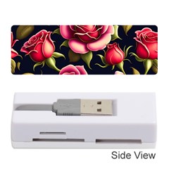 Roses Flowers Pattern Background Memory Card Reader (stick) by Ravend