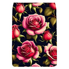 Roses Flowers Pattern Background Removable Flap Cover (s) by Ravend