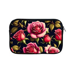 Roses Flowers Pattern Background Apple Macbook Pro 13  Zipper Case by Ravend