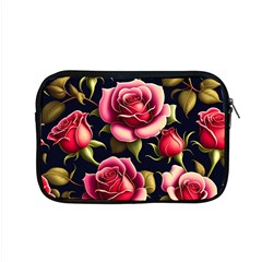 Roses Flowers Pattern Background Apple Macbook Pro 15  Zipper Case by Ravend