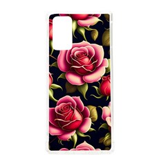 Roses Flowers Pattern Background Samsung Galaxy Note 20 Tpu Uv Case by Ravend