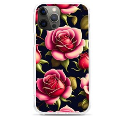 Roses Flowers Pattern Background Iphone 12 Pro Max Tpu Uv Print Case