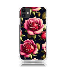 Roses Flowers Pattern Background Iphone 11 Tpu Uv Print Case