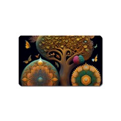 Trees Dream Generative Art Intricate Patterns Magnet (name Card) by Ravend