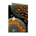 Trees Dream Generative Art Intricate Patterns Mini Greeting Card Right