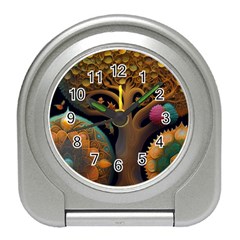 Trees Dream Generative Art Intricate Patterns Travel Alarm Clock by Ravend