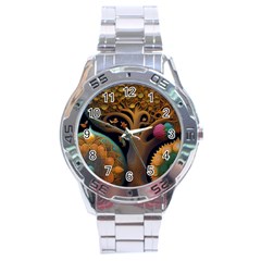 Trees Dream Generative Art Intricate Patterns Stainless Steel Analogue Watch by Ravend