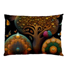 Trees Dream Generative Art Intricate Patterns Pillow Case (two Sides) by Ravend