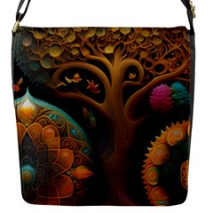 Trees Dream Generative Art Intricate Patterns Flap Closure Messenger Bag (s) by Ravend