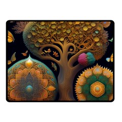 Trees Dream Generative Art Intricate Patterns Fleece Blanket (small) by Ravend