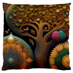 Trees Dream Generative Art Intricate Patterns Standard Premium Plush Fleece Cushion Case (one Side) by Ravend