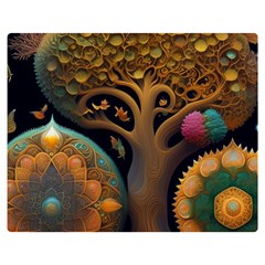 Trees Dream Generative Art Intricate Patterns Premium Plush Fleece Blanket (medium) by Ravend