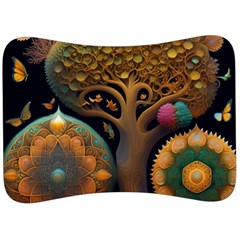 Trees Dream Generative Art Intricate Patterns Velour Seat Head Rest Cushion by Ravend