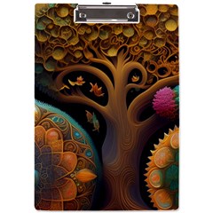 Trees Dream Generative Art Intricate Patterns A4 Acrylic Clipboard by Ravend